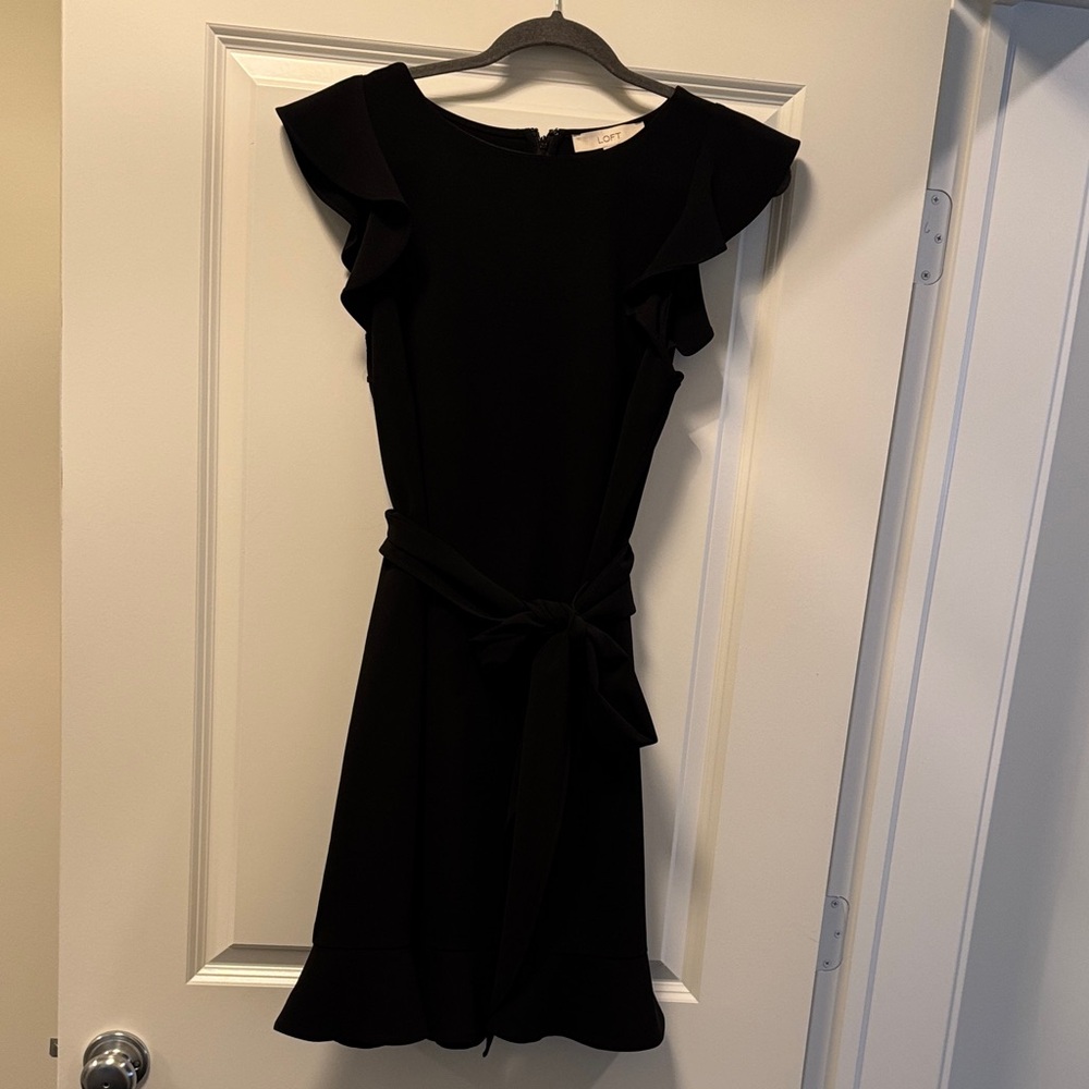 Elegant Black Ruffle Dress